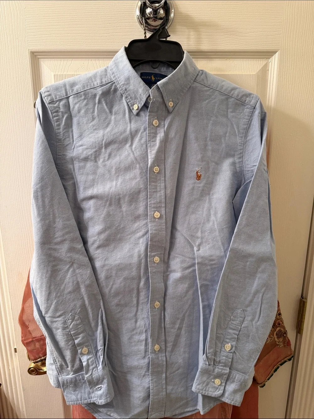 Ralph Lauren size LG 14-16 Light Blue Button-Down Oxford Shirt